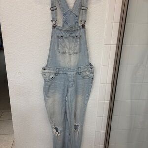 Light Blue Denim Overalls